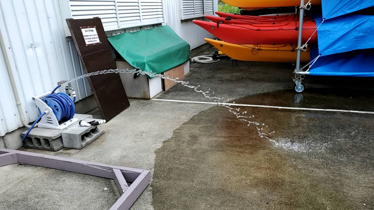 22.6.20水道栓を閉めないと、水圧によりヘッドが外れる